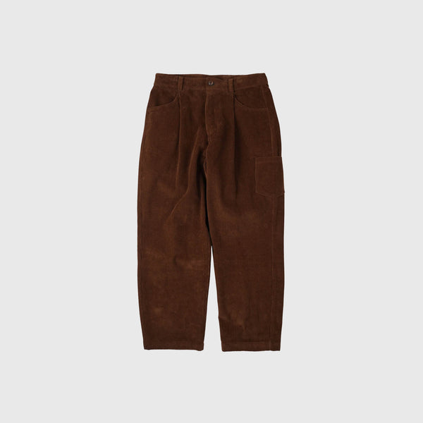 Frizmworks Corduroy Wide One Tuck Pant - Brown - Front