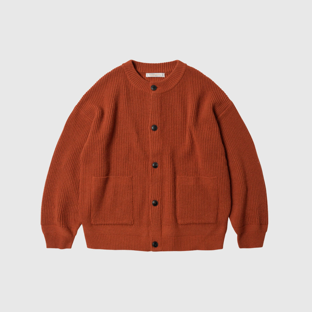Frizmworks Heavy Wool Round Cardigan - Brick - Front