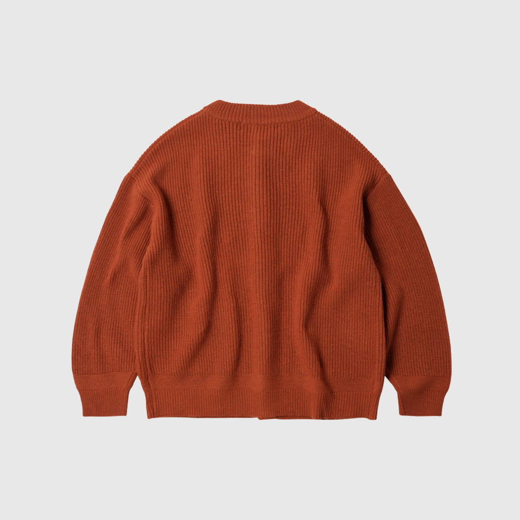 Frizmworks Heavy Wool Round Cardigan - Brick - Back