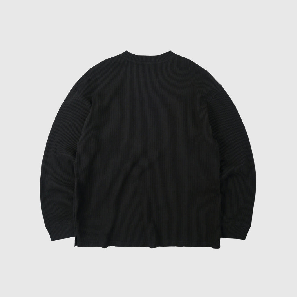 Frizmworks Oversized Waffle Pocket Tee 002 - Black - Back