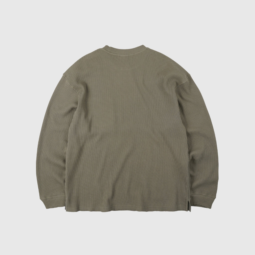 Frizmworks Oversized Waffle Pocket Tee 002 - Light Olive - Back