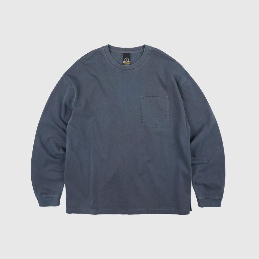 Frizmworks Pigment Pocket Long Sleeve Tee - Blue - Front