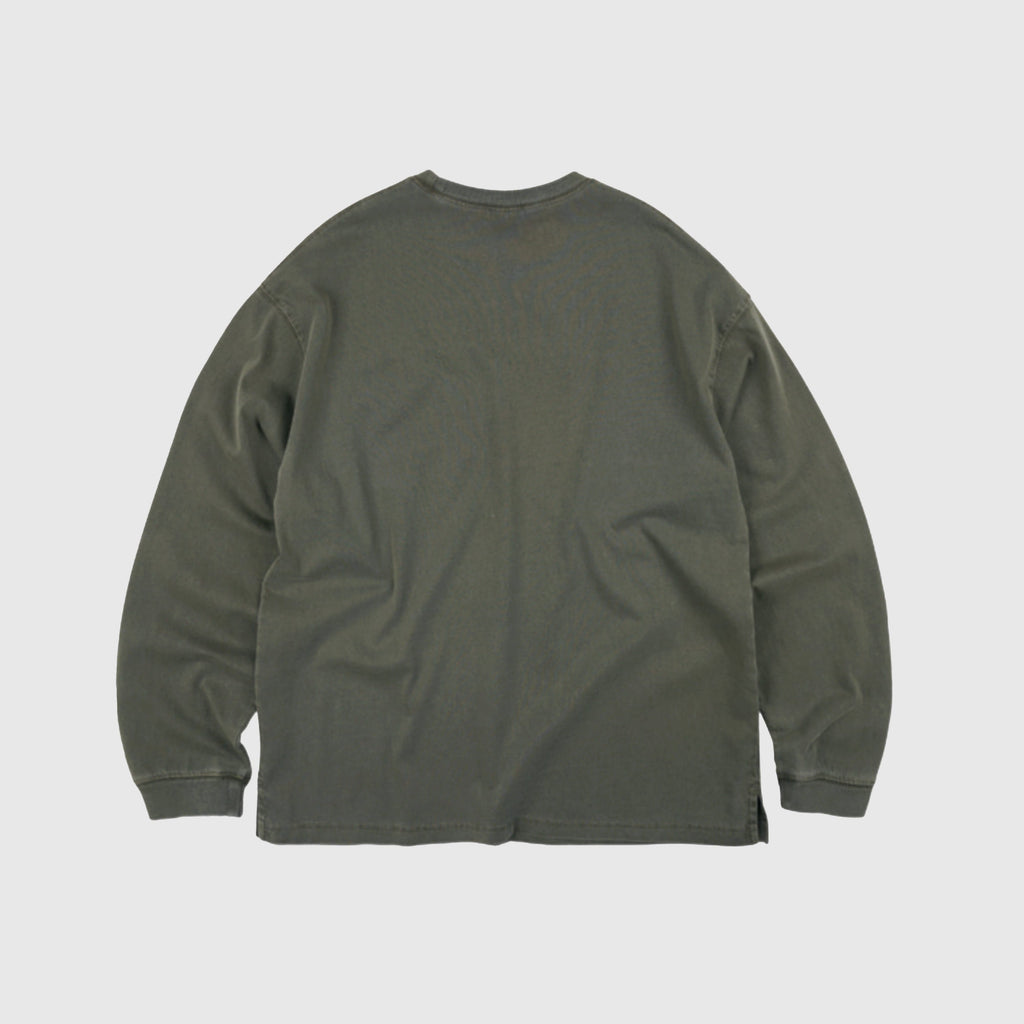 Frizmworks Pigment Pocket Long Sleeve Tee - Olive - Back