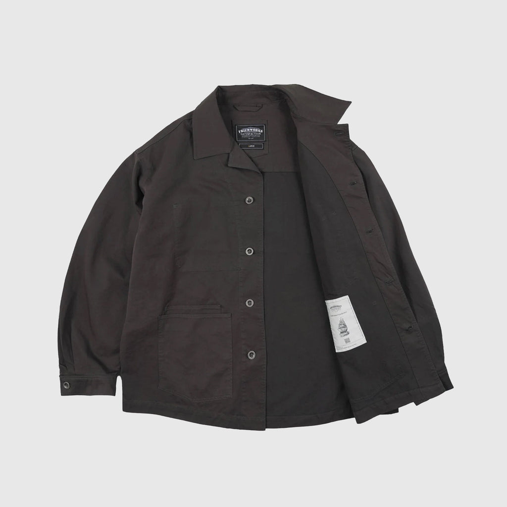 Frizmworks Relaxed Coverall Jacket - Charcoal - Front Close Up