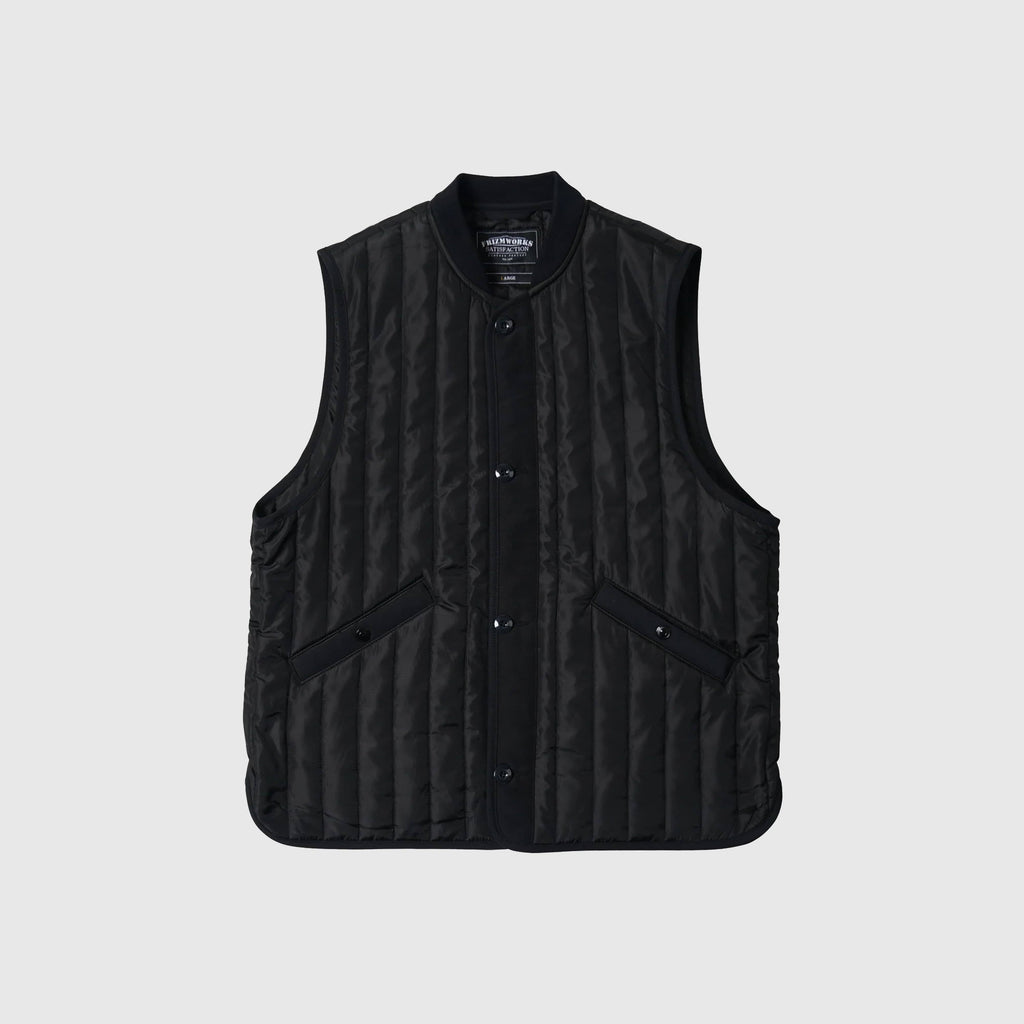Frizmworks Stripe Quilted Mil Liner Vest - Black - Front