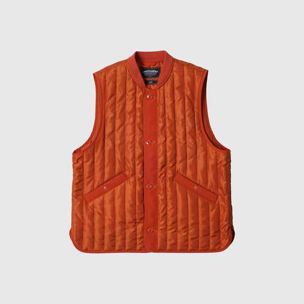 Frizmworks Stripe Quilted Mil Liner Vest - Orange - Front