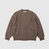 Frizmworks Tweed Wool Zipup Cardigan - Brown - Front