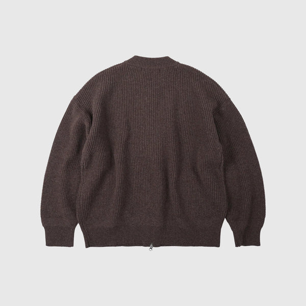 Frizmworks Wool Deck Zipup Cardigan - Choco Brown - Back