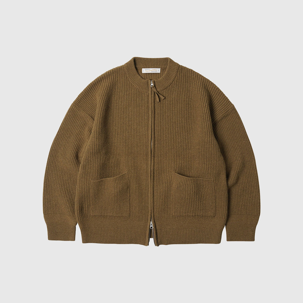 Frizmworks Wool Deck Zipup Cardigan - Cinnamon - Front