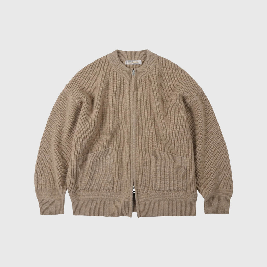 Frizmworks Wool Deck Zipup Cardigan - Oatmeal - Front