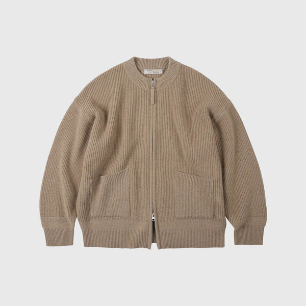 Frizmworks Wool Deck Zipup Cardigan - Oatmeal - Front