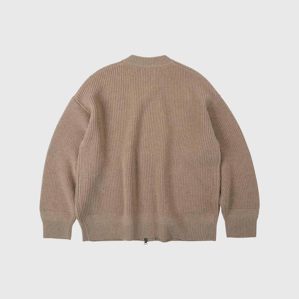 Frizmworks Wool Deck Zipup Cardigan - Oatmeal - Back