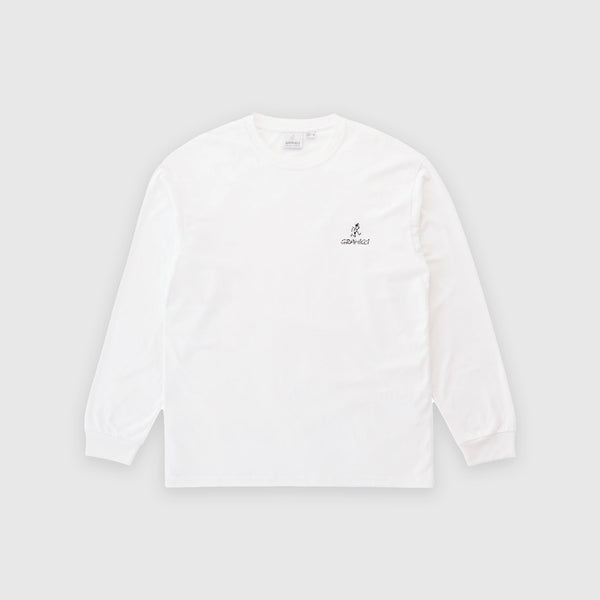 Gramicci One Point Logo L/S Tee - White - Front