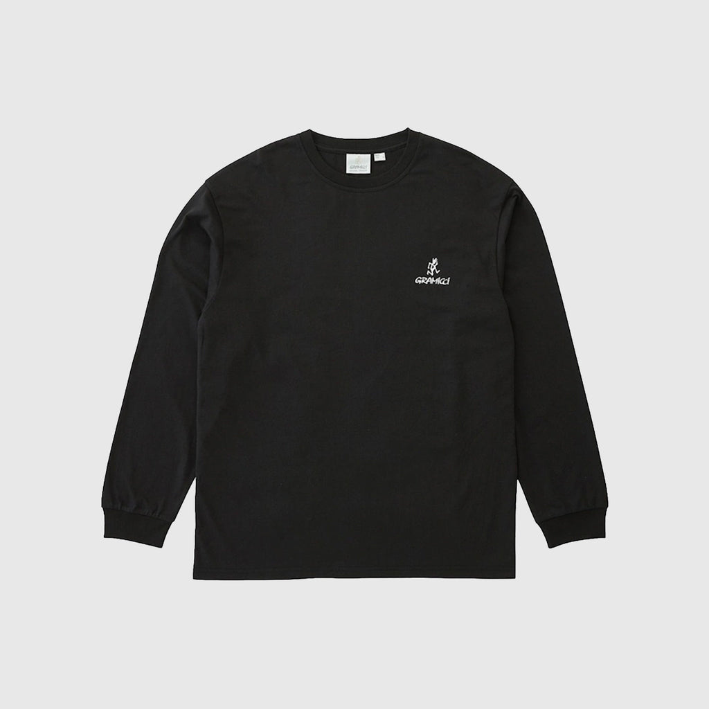 Gramicci One Point Logo L/S Tee - Black - Front