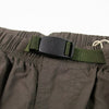 Gramicci Nylon Loose Short - Dark Brown - Front Close Up