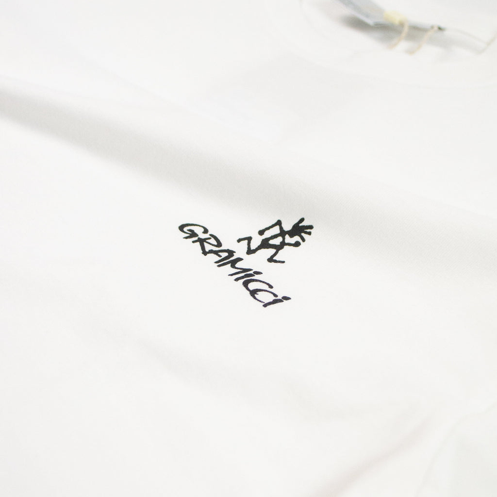 Gramicci One Point Logo Tee - White - Front Close Up