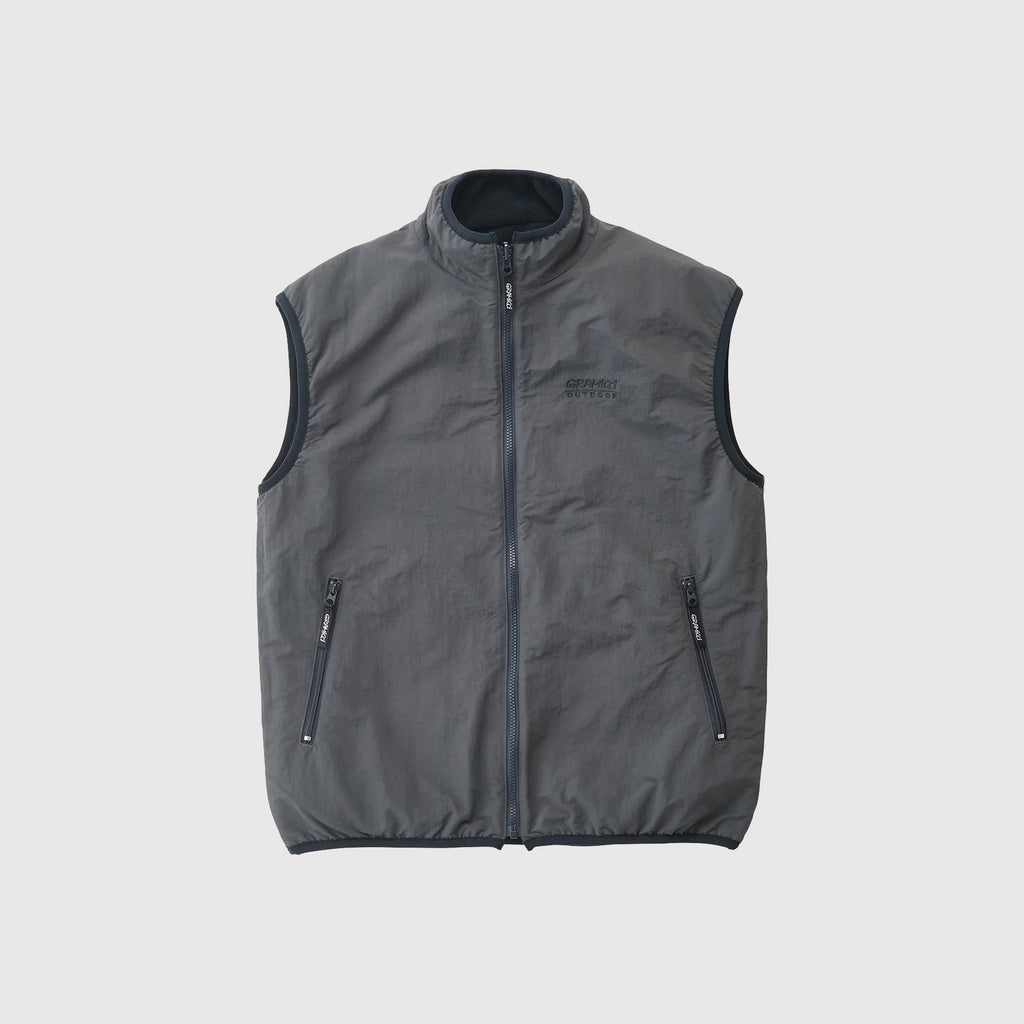Gramicci Reversible Fleece Vest - Dark Navy - Back
