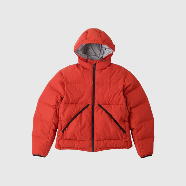 Gramicci Down Puffer Hooded Jacket - Burnt Red Front