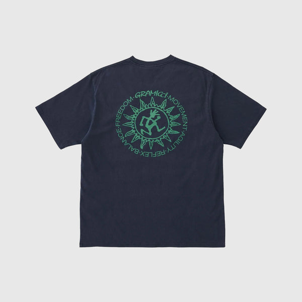 Gramicci SS Sun Tee - Navy Pigment Back Print