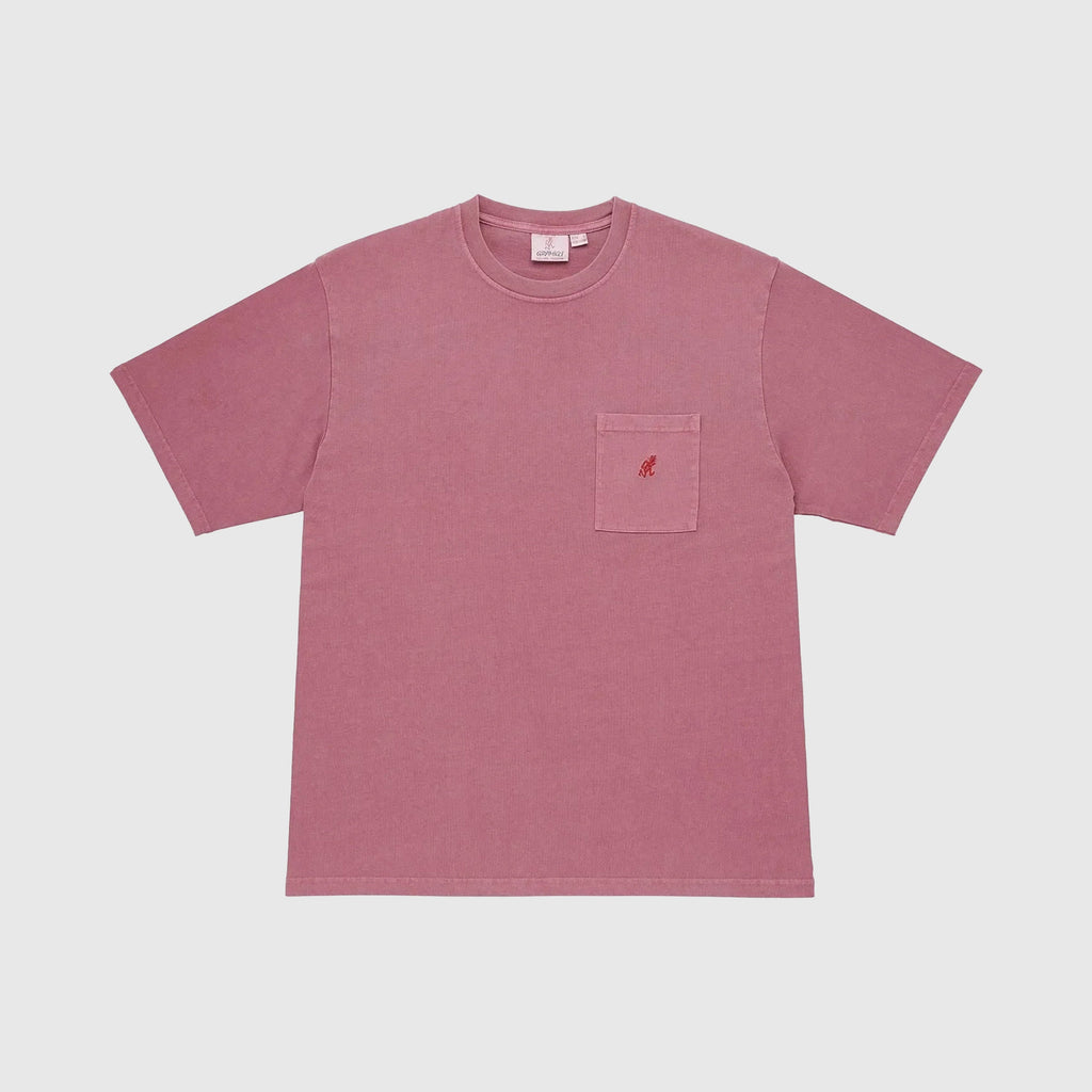 Gramicci One Point Pigment Dyed Tee - Red Pigment - Front