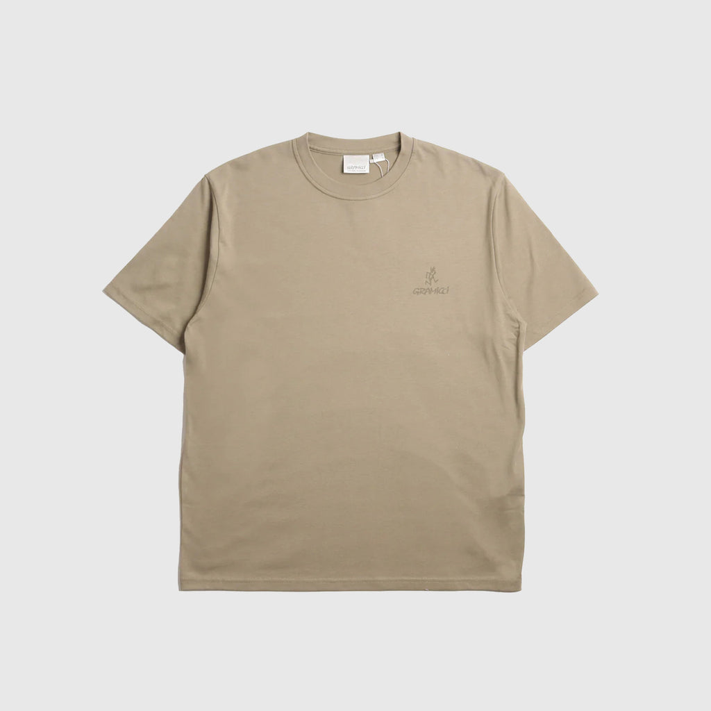 Gramicci SS One Point Logo Tee - Khaki - Front