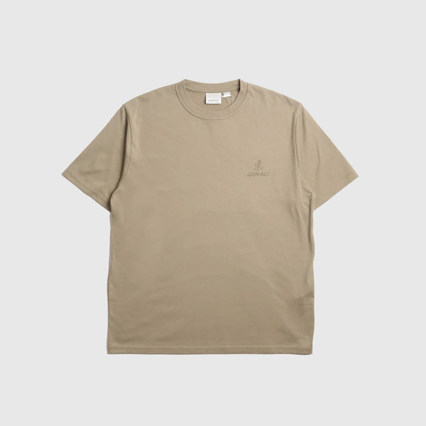 Gramicci SS One Point Logo Tee - Khaki - Front
