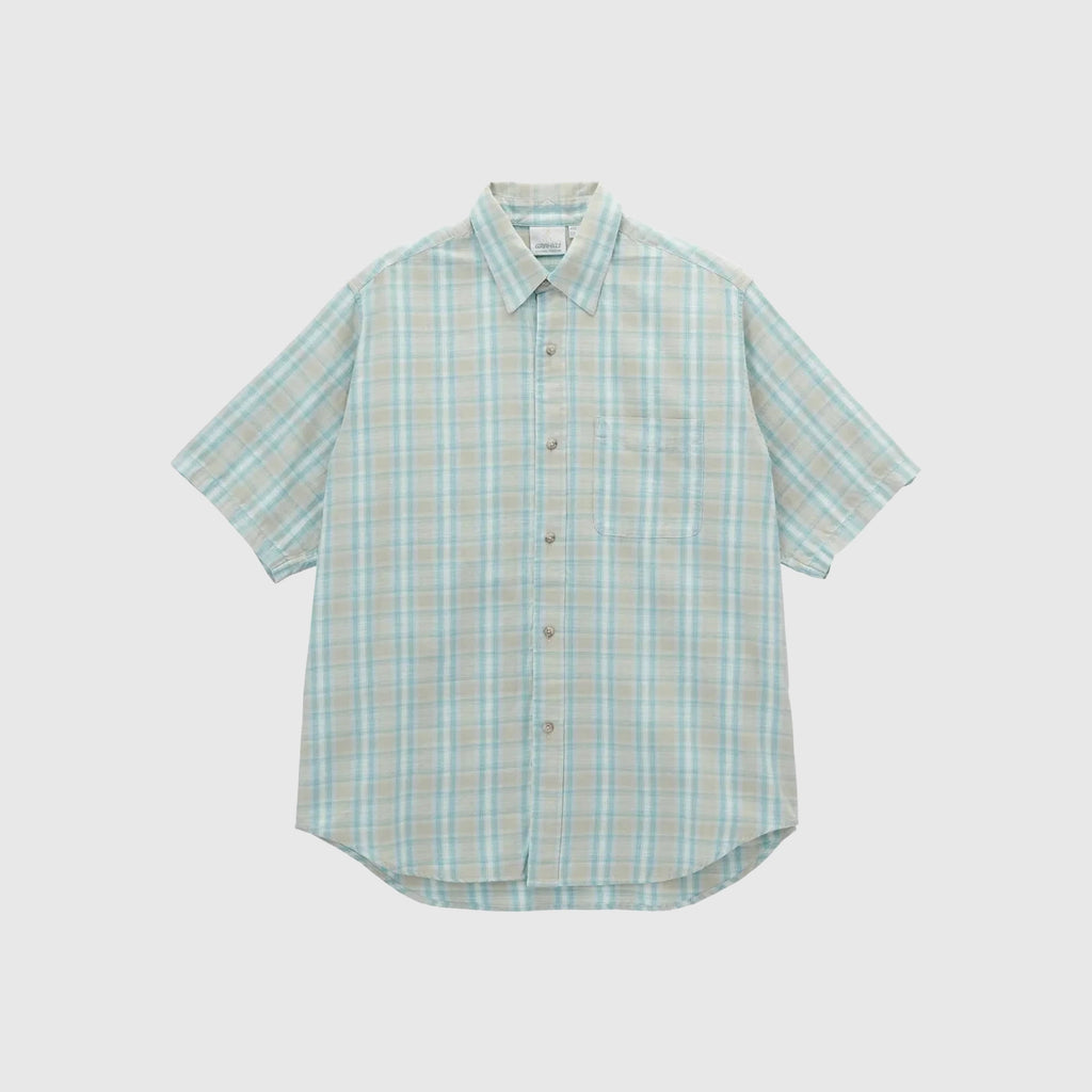 Gramicci S/S Checkered Ombre Shirt - Blue - Front