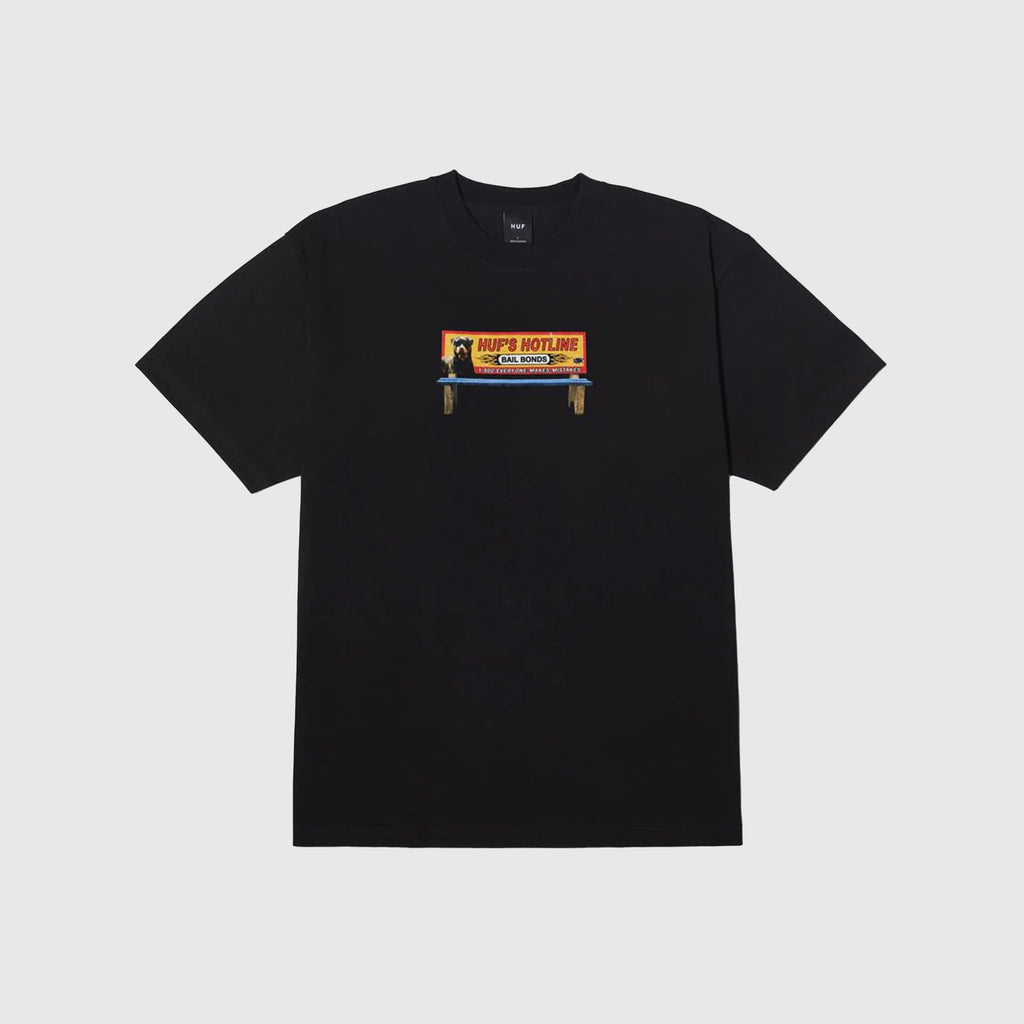 HUF S/S Bail Bonds Tee - Black - Front