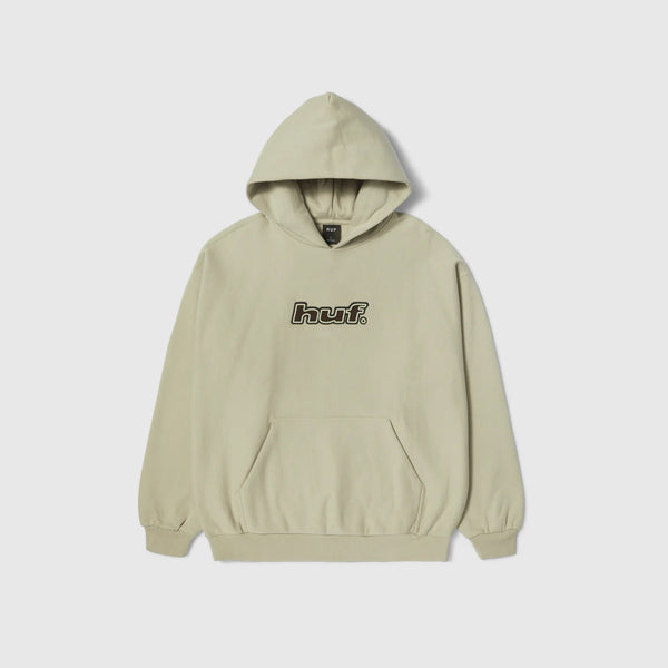 HUF Logo Applique Hooded Fleece - Putty - Front