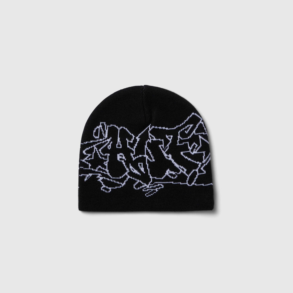 HUF Outlines Skull Beanie - Black