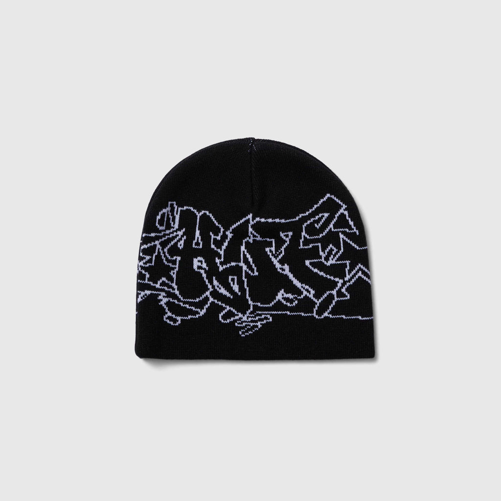 HUF Outlines Skull Beanie - Black