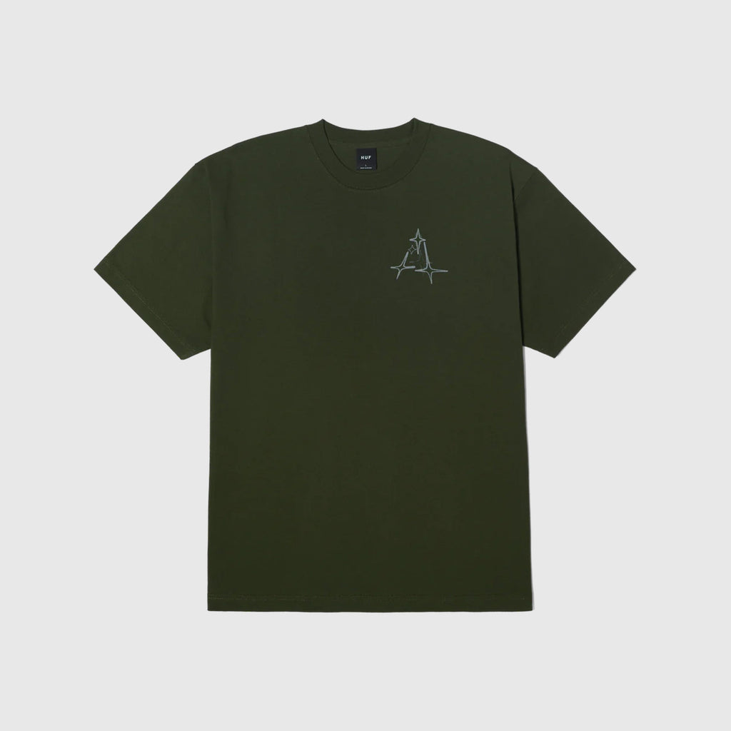 HUF S/S Gleam Tee - Hunter Green - Front