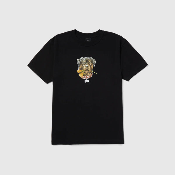 HUF Big Poppy Tee - Black - Front