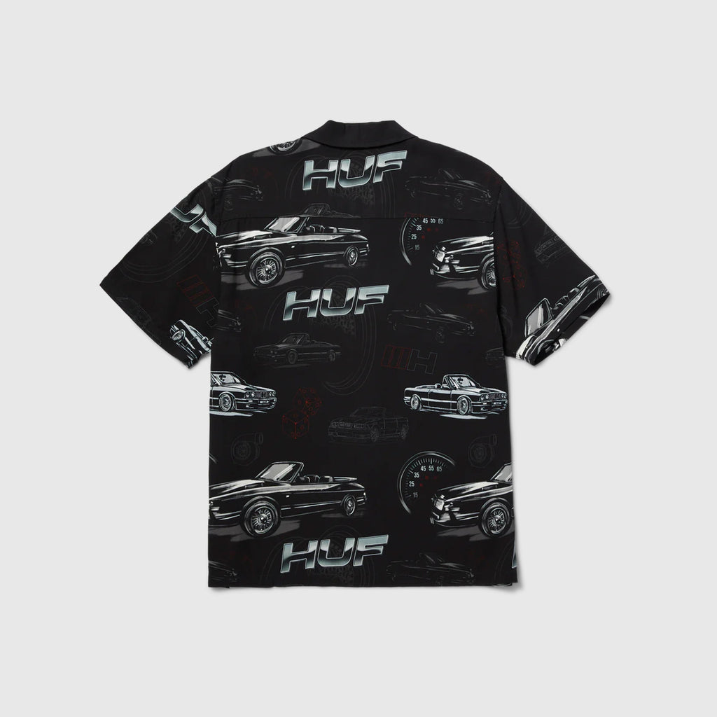 HUF Drop Top S/S Resort Shirt - Black - Back