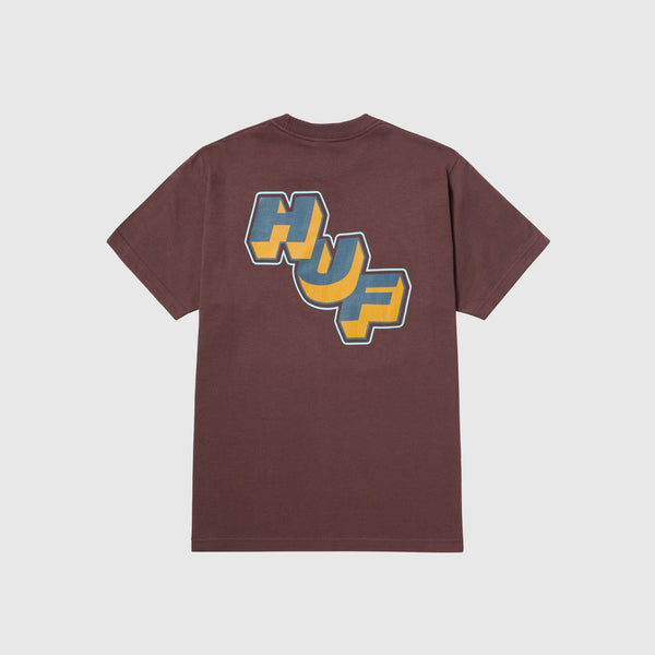 HUF Galactic Stack Tee - Eggplant - Back