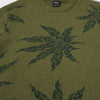 HUF Tribal Crewneck Sweater - Avocado - Close Up