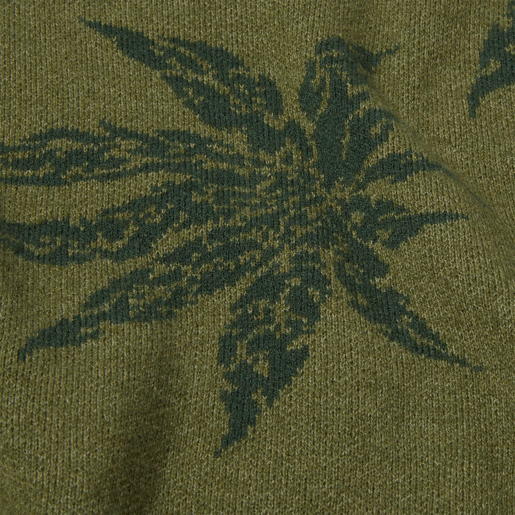 HUF Tribal Crewneck Sweater - Avocado - Close Up