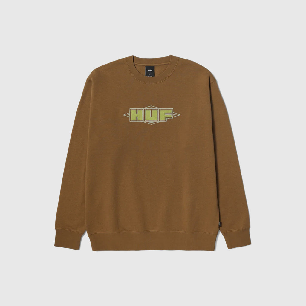 HUF Quality Crewneck - Mud - Front