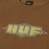 HUF Quality Crewneck - Mud - Front Close Up