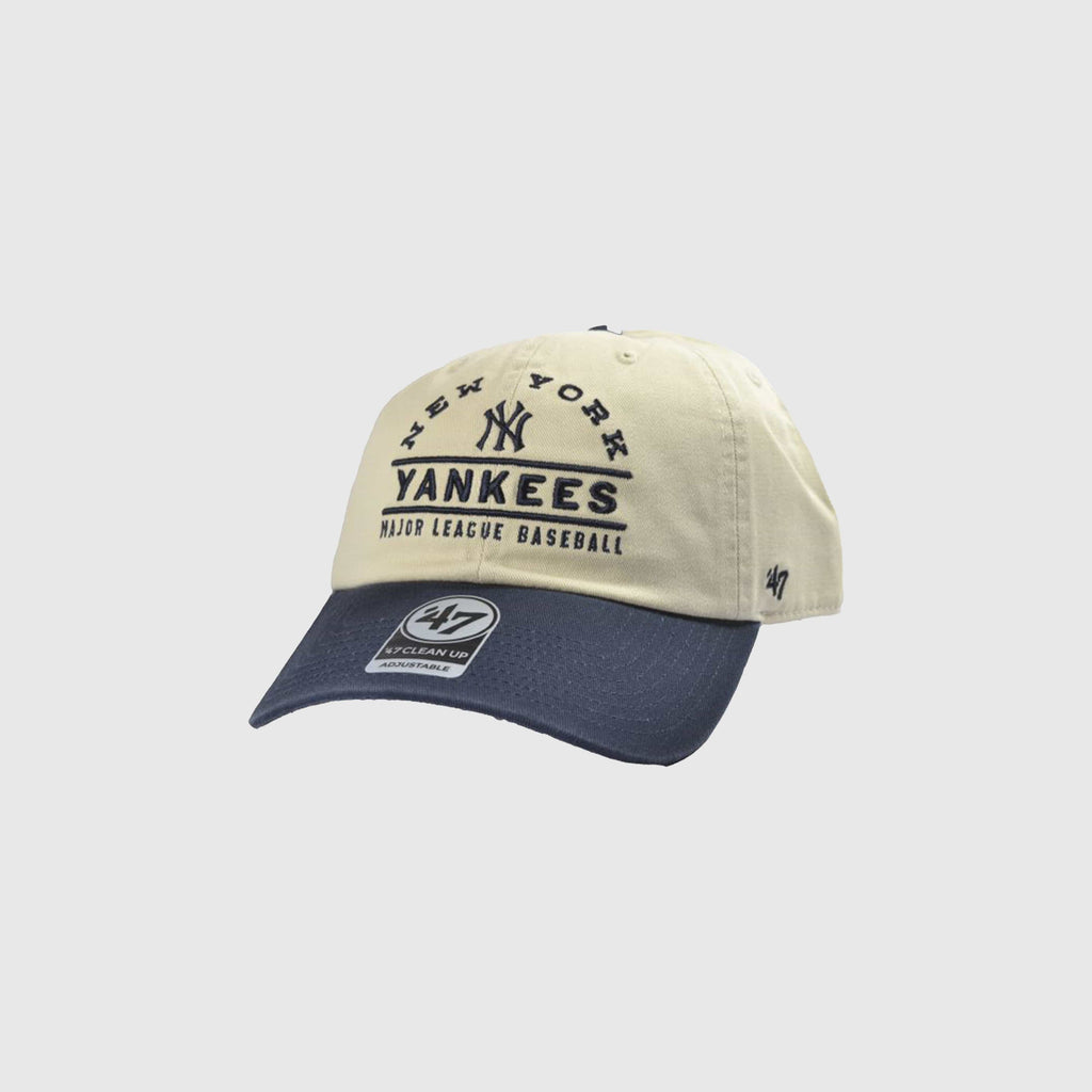 47 Brand New York Yankees Windham Clean Up Cap - Natural / Navy - Front