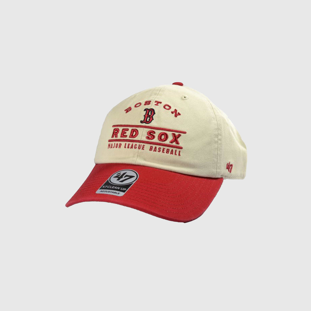 47 Brand Boston Red Sox Windham Clean Up Cap - Natural / Red - Front