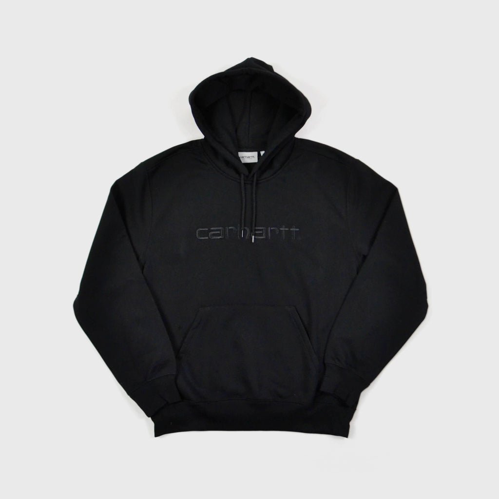 Carhartt WIP Hooded Carhartt Sweat - Black / Black - Front