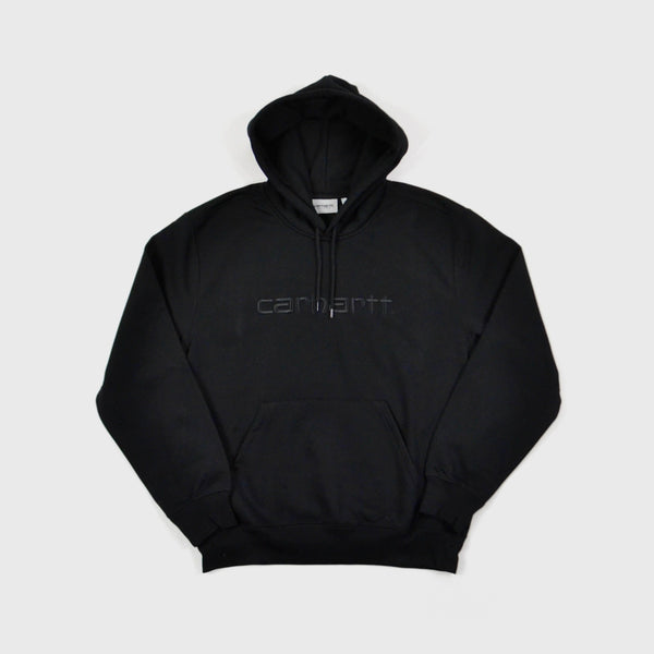 Carhartt WIP Hooded Carhartt Sweat - Black / Black - Front