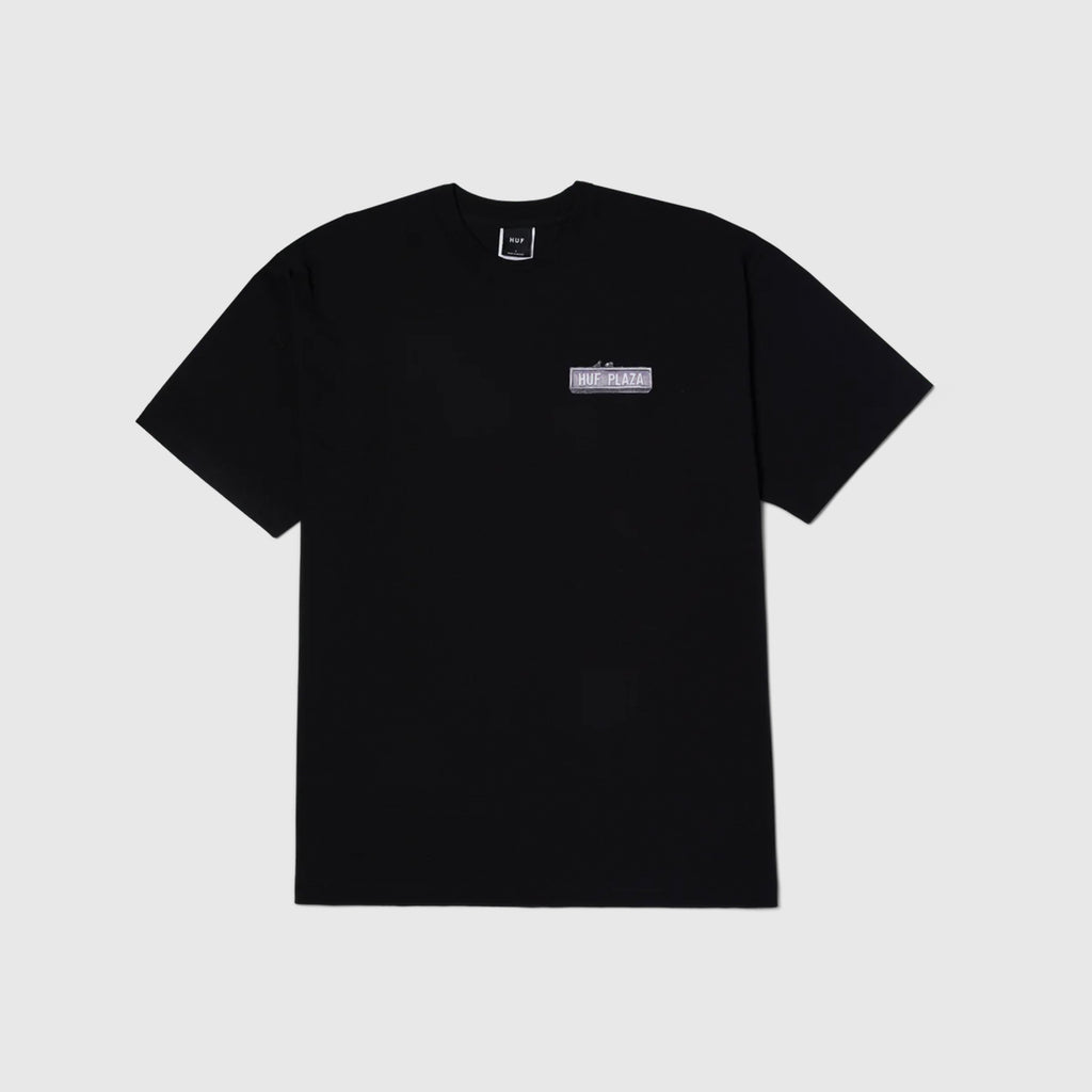 HUF Plaza S/S Tee - Black - Front