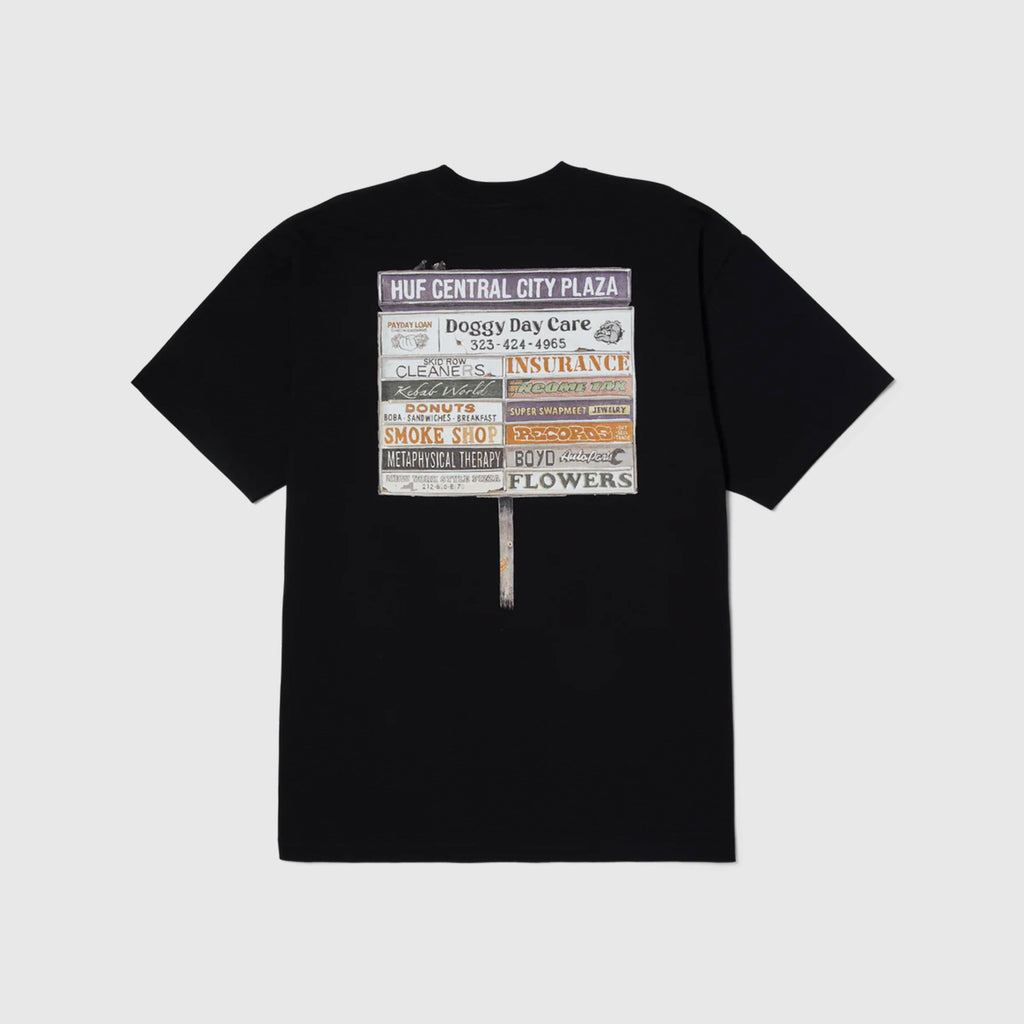 HUF Plaza S/S Tee - Black - Back