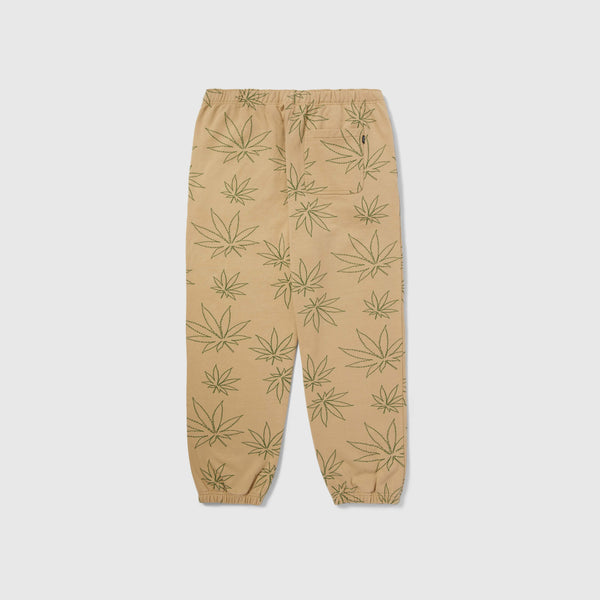 HUF Plantlife Fleece Pant - Oatmeal - Back