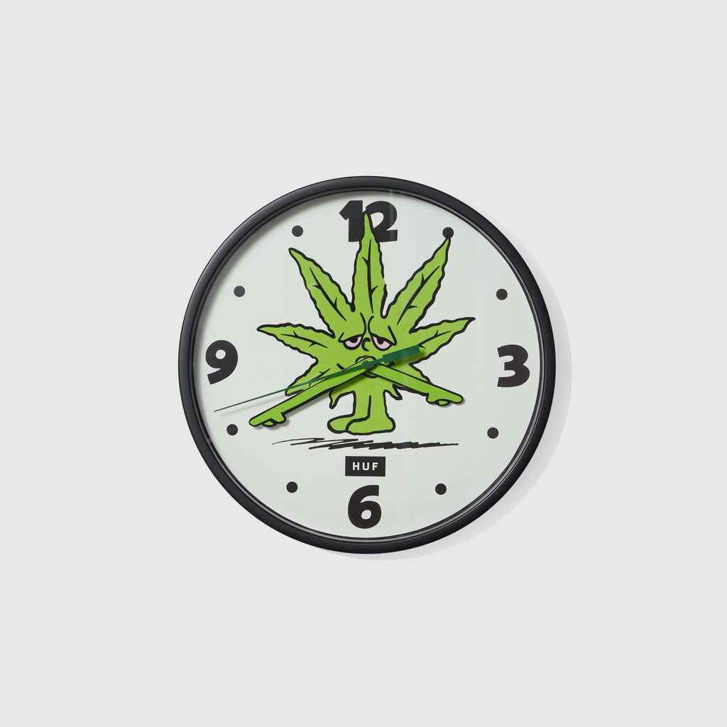 HUF Green Buddy Wall Clock - Natural