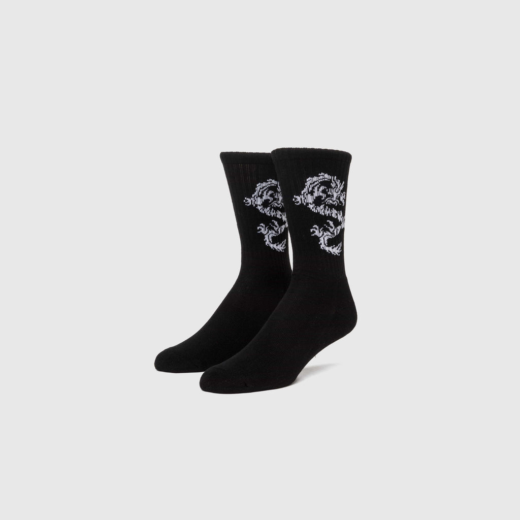 HUF Twin Dragon Crew Sock - Black