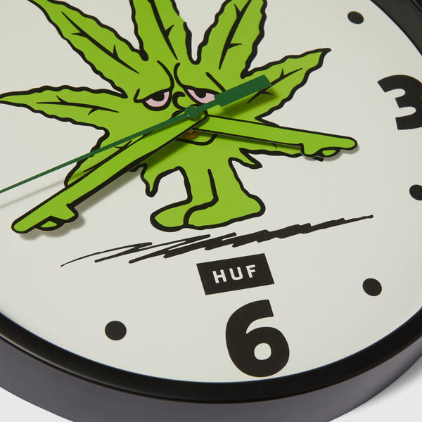 HUF Green Buddy Wall Clock - Natural