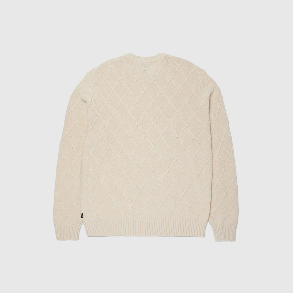 HUF Grid Crewneck Sweater - Natural - Back